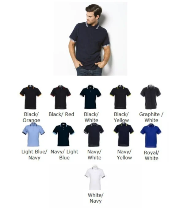 Kustom Kit KK409 contrast tipped polo